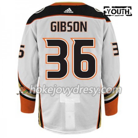 Dětské Hokejový Dres Anaheim Ducks JOHN GIBSON 36 Adidas Bílá Authentic